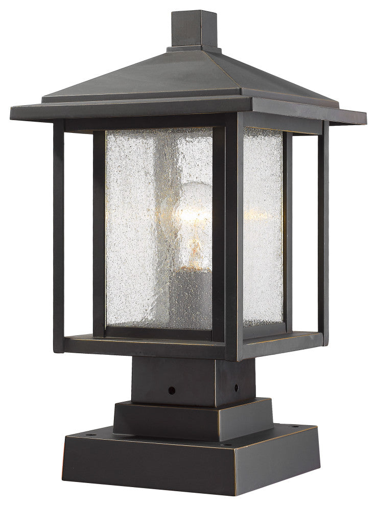 Aspen Outdoor Pier Mounted Fixture in Oil Rubbed Bronze (SQPM Mount - incl.)