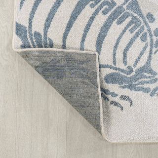 Kingdarr T-Rex Modern Kids Machine-Washable Cream/Multi 3 ft. x 5 ft. Runner Rug