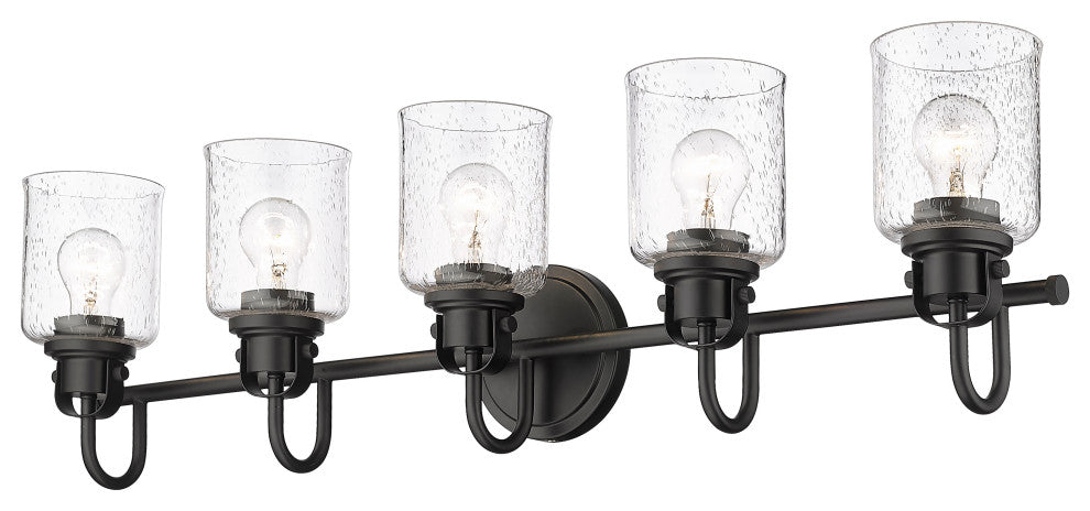 Zlite 340-5V-MB 5-Light Vanity, Clear Seeded