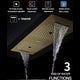 LED Mist Shower System With Hand Shower, Style G - Touch Panel Light