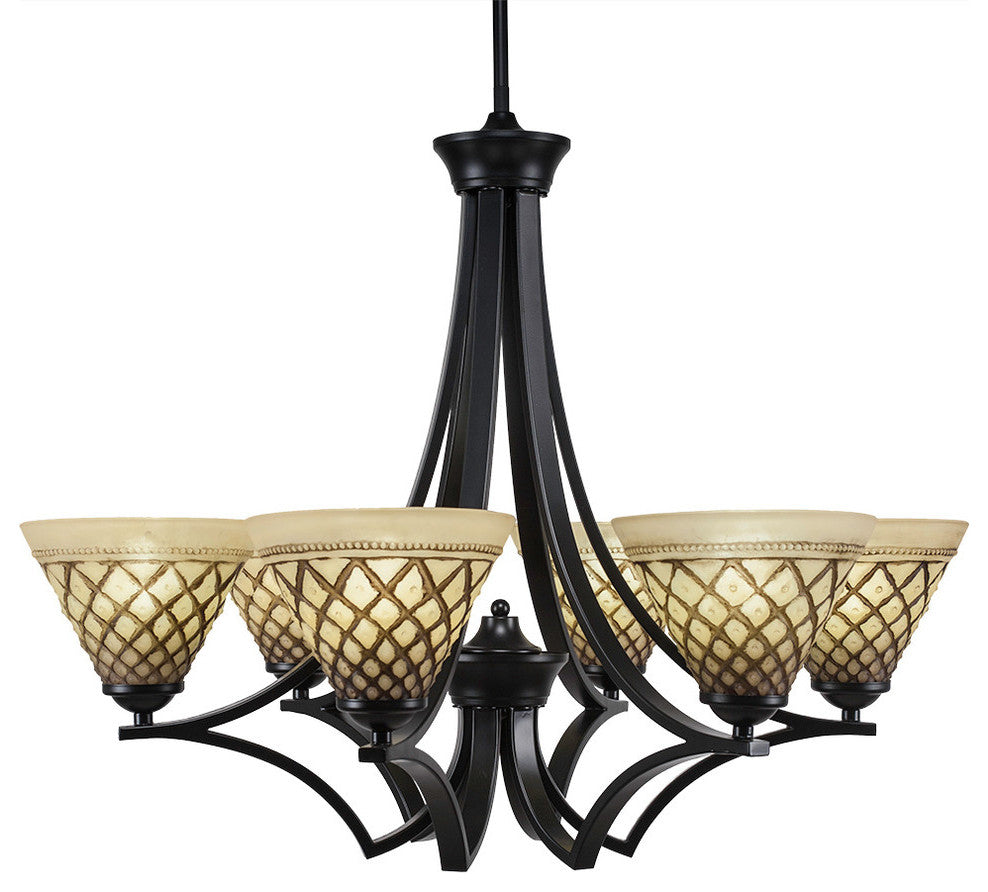Chandeliers, 7" Chocolate Icing Glass