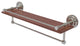 Que New 22" Wood Shelf with Gallery Rail and Towel Bar, Satin Nickel