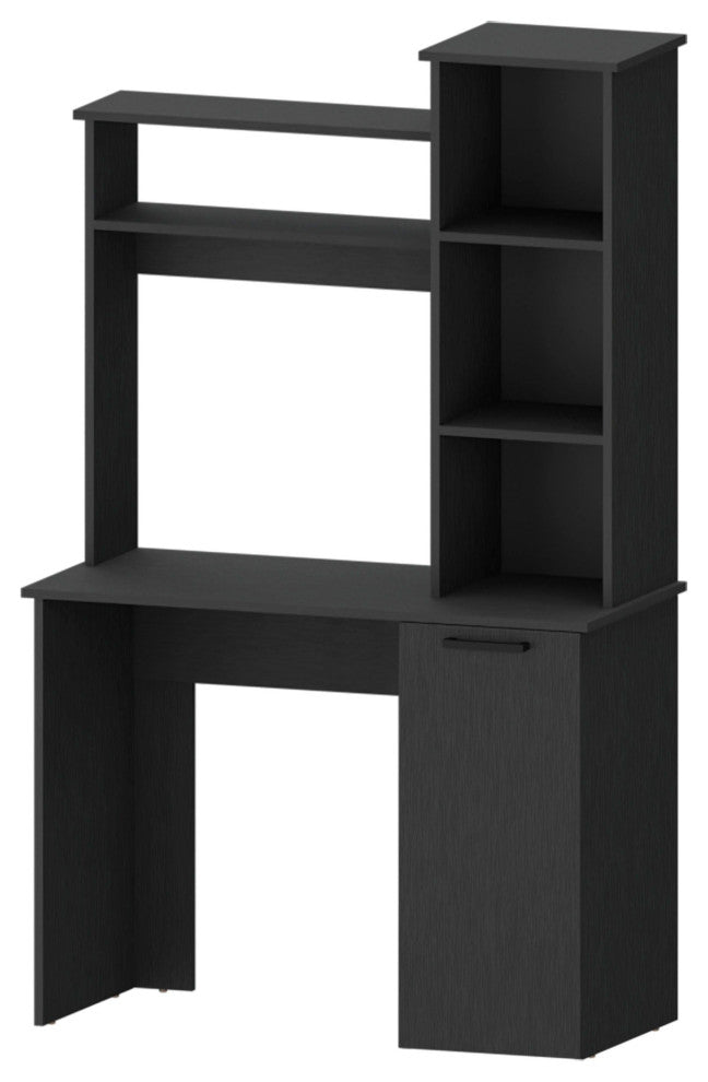 Rumford Computer Desk with Hutch and 3-Tier Storage Shelves