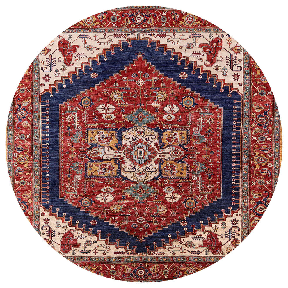 Ahgly Company Indoor Round Mid-Century Modern Area Rugs, 3' Round