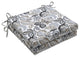 Dailey Pewter Squared Corners Seat Cushion 20x20x3, Set of 2