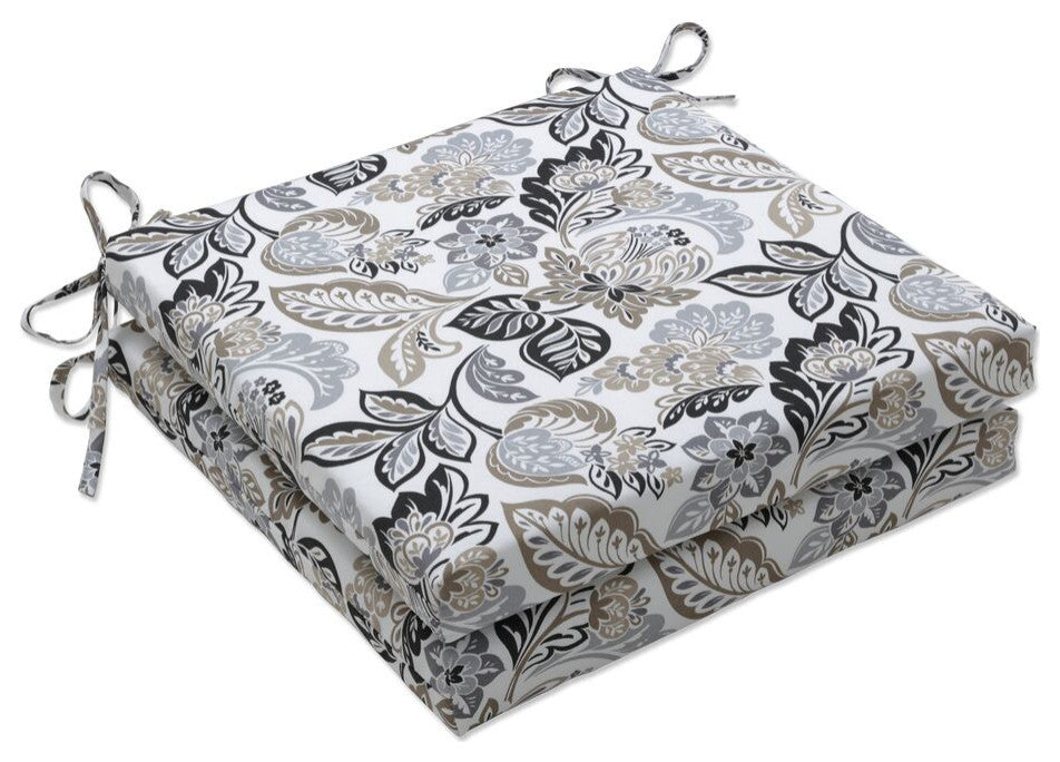 Dailey Pewter Squared Corners Seat Cushion 20x20x3, Set of 2