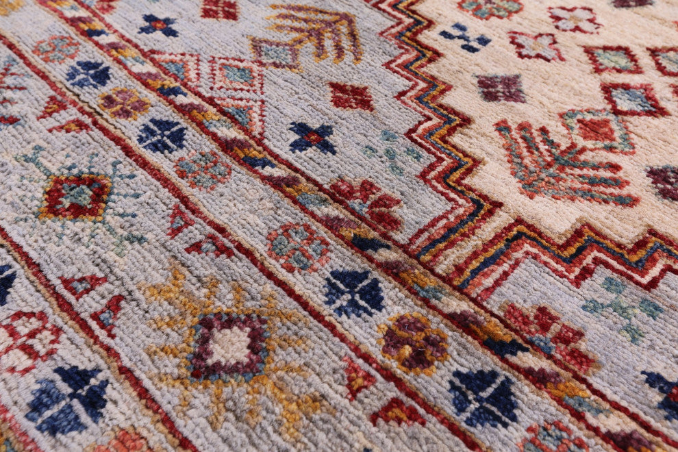 Hand Knotted Super Kazak Khorjin Rug 6' 9" X 8' 1" Q11064