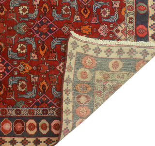 Fine Vintage Distressed Hadlee Red/Charcoal Runner, 3'11x9'10