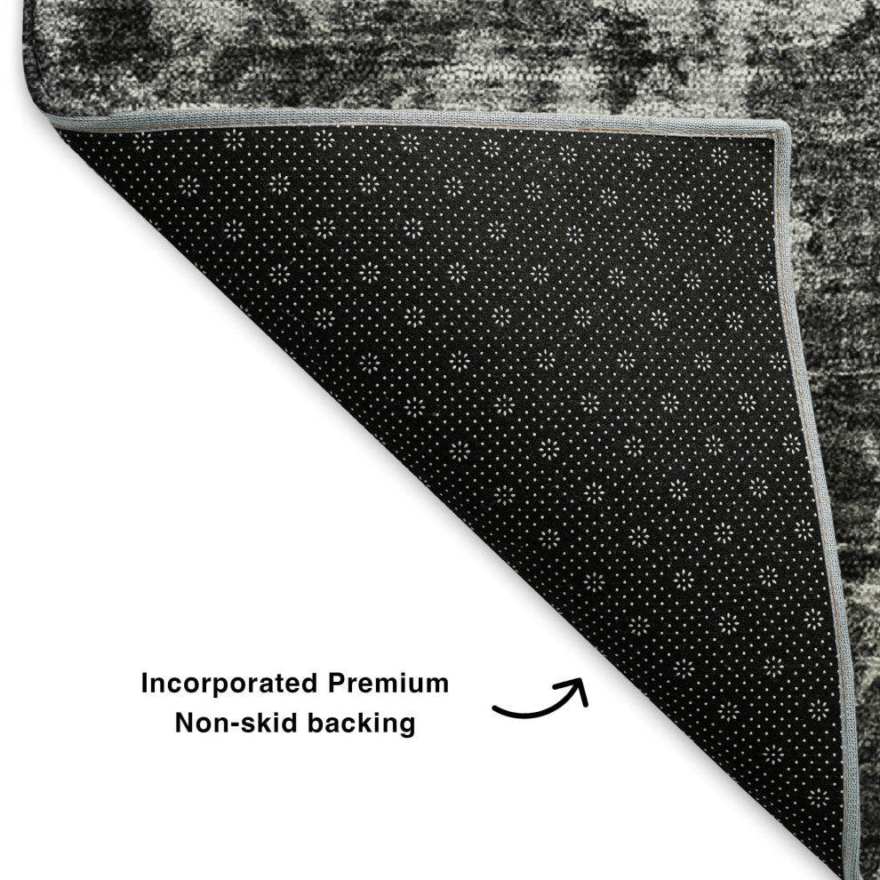 Premium Machine Washable Mayfield AMF651 Gray 3' x 5' Rug