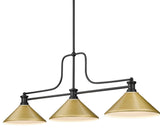 Z-Lite 725-3-MSG Melange 3 Light 52"W Linear Pendant - Matte Black