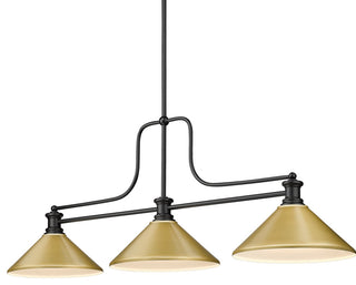 Z-Lite 725-3-MSG Melange 3 Light 52"W Linear Pendant - Matte Black