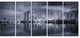 "Black And White Singapore Skyline" Cityscape Canvas print, 5 Panels, 60"x28"
