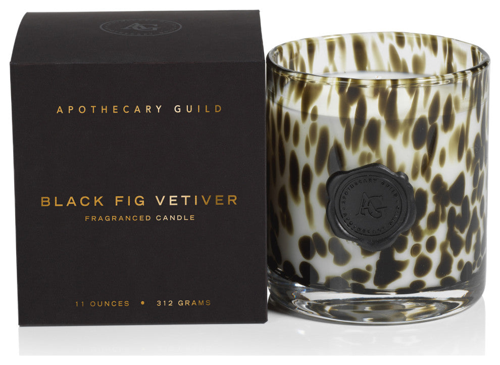 AG Opal Glass Candle Jar in Gift Box, Black Fig Vetiver