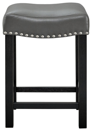Aspen Gray PU Counter Stool, Set of 2