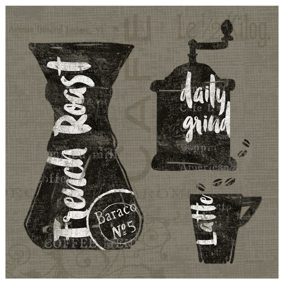 "Linen Coffee IV" Digital Paper Print by Sue Schlabach, 32"x32"