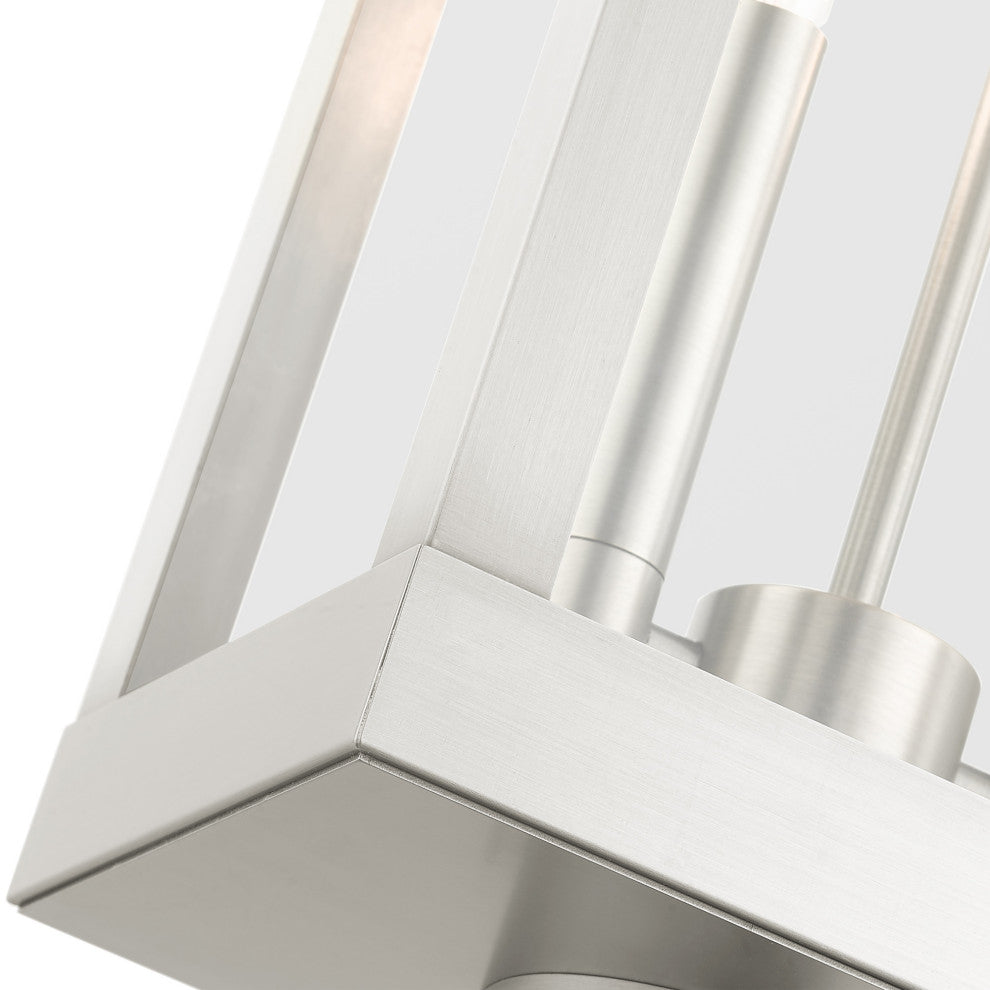 Brushed Nickel Transtional,  Modern Classic, Outdoor Post Top Lantern