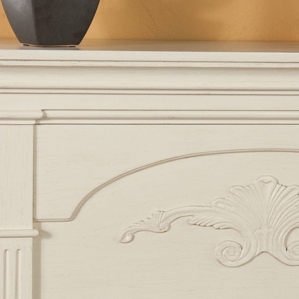Italia Electric Fireplace, Ivory