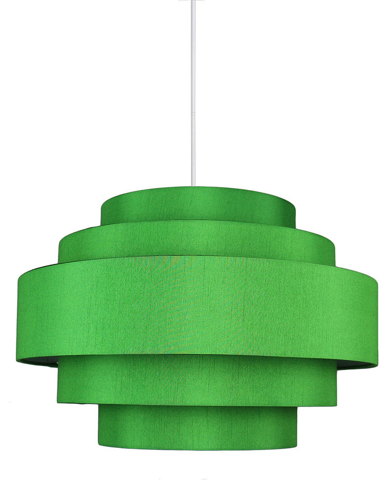 Palladio 5-tier Shade Pendant, 18"x12", Kelly Green