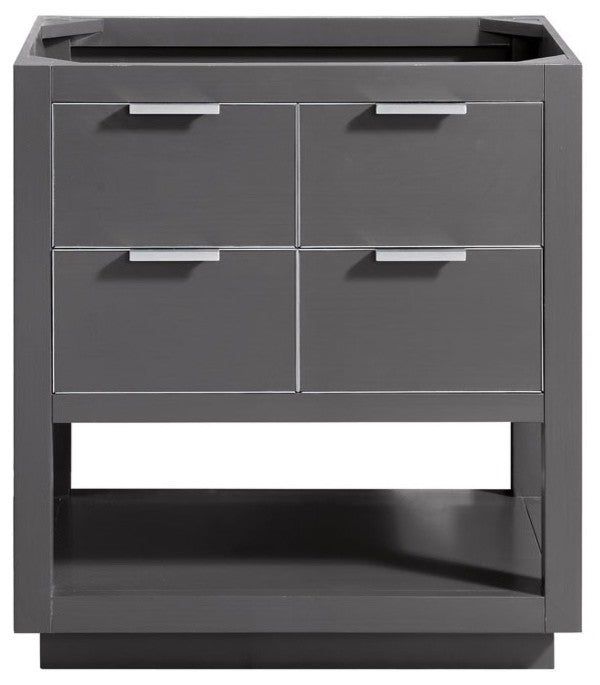 Avanity Allie 30" Vanity Only, Twilight Gray With Brushed Silver Hardware