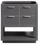 Avanity Allie 30" Vanity Only, Twilight Gray With Brushed Silver Hardware