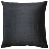Pillow Decor Sankara Silk Throw Pillows 20"x20", Black