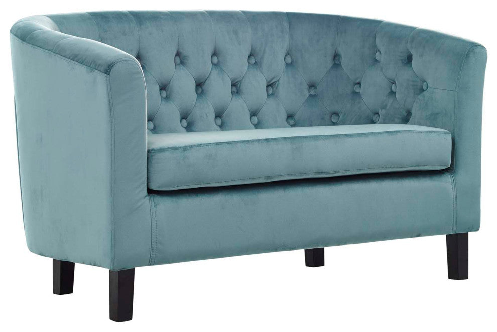 Prospect 2 Piece Velvet Loveseat and Armchair Set