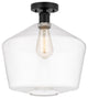 Innovations 616-1F-BK-G652-12 Cindyrella 1 Light Semi-Flush Mount, Matte Black