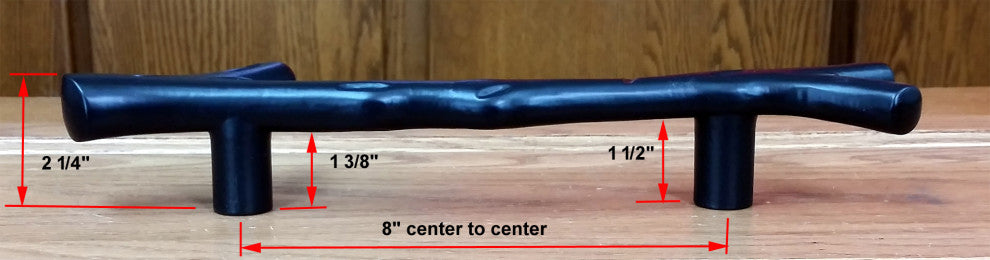 Large Tree Branch Door Pull Barn Door Handle - Matte Bronze finish