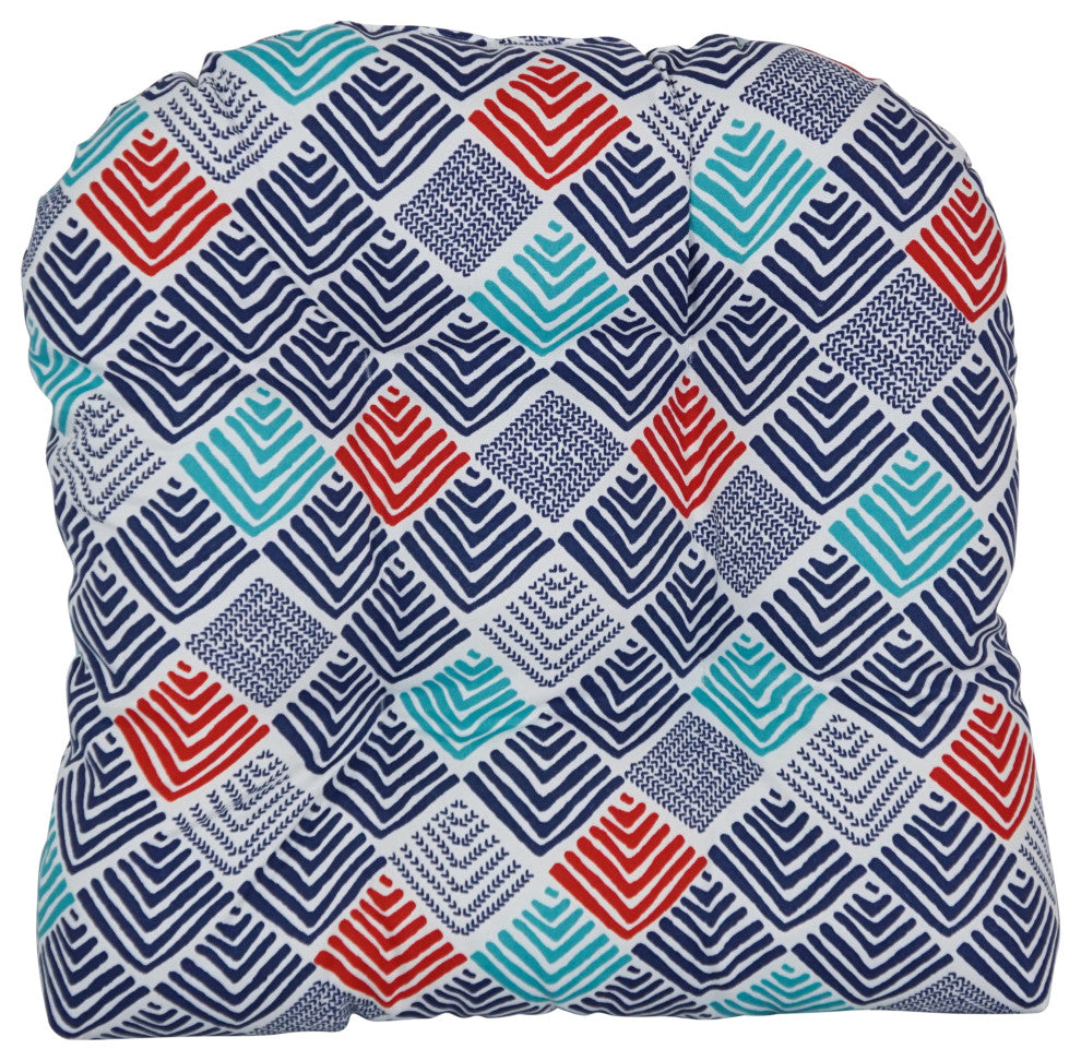19" U-Shaped Dining Chair Cushions, Set of 2, Belk Nautical