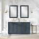 Gazsi Charcoal Blue Bathroom Vanity Set, 60", With Mirror