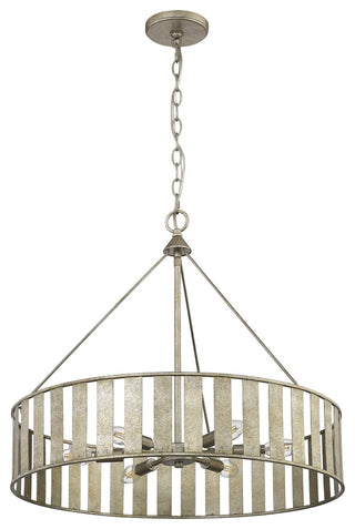 Stella 6 Light 24 in. Antique Silver Chandelier