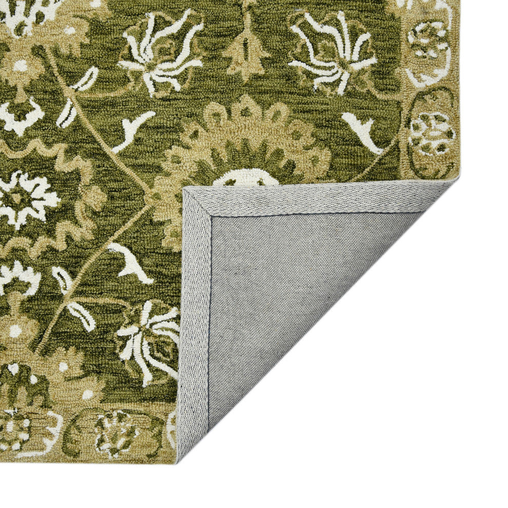 Romania Newburg Area Rug, Green, 8'' x 10'', Floral