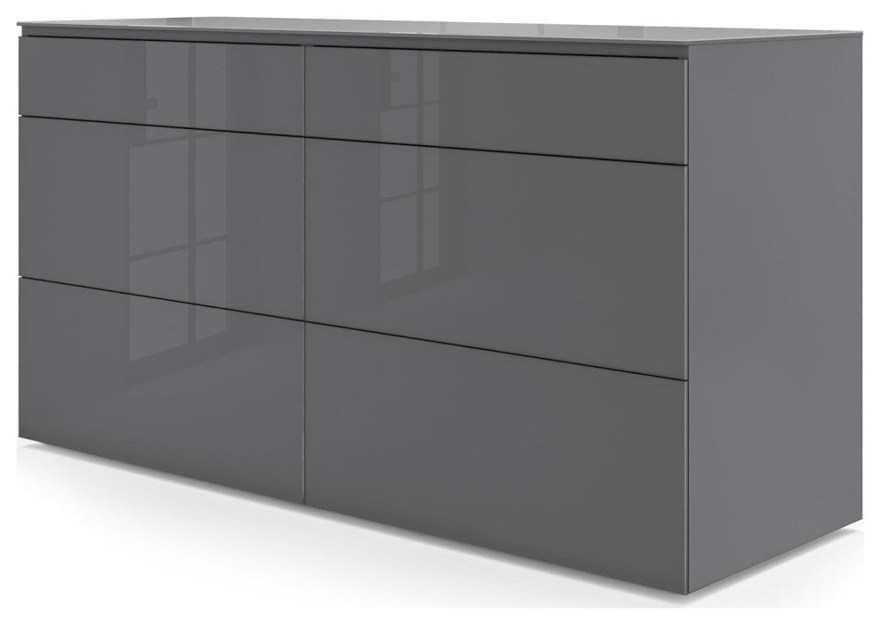 Bedford Dresser, Dark Gull Gray Glass