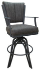 Montana Swivel Tilt Metal 30" Bar Stool or Counter 26" on A Base, Northwest Elk, Gray, 26"