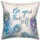 True Self Peacock Feathers 5 20x20 Spun Poly Pillow