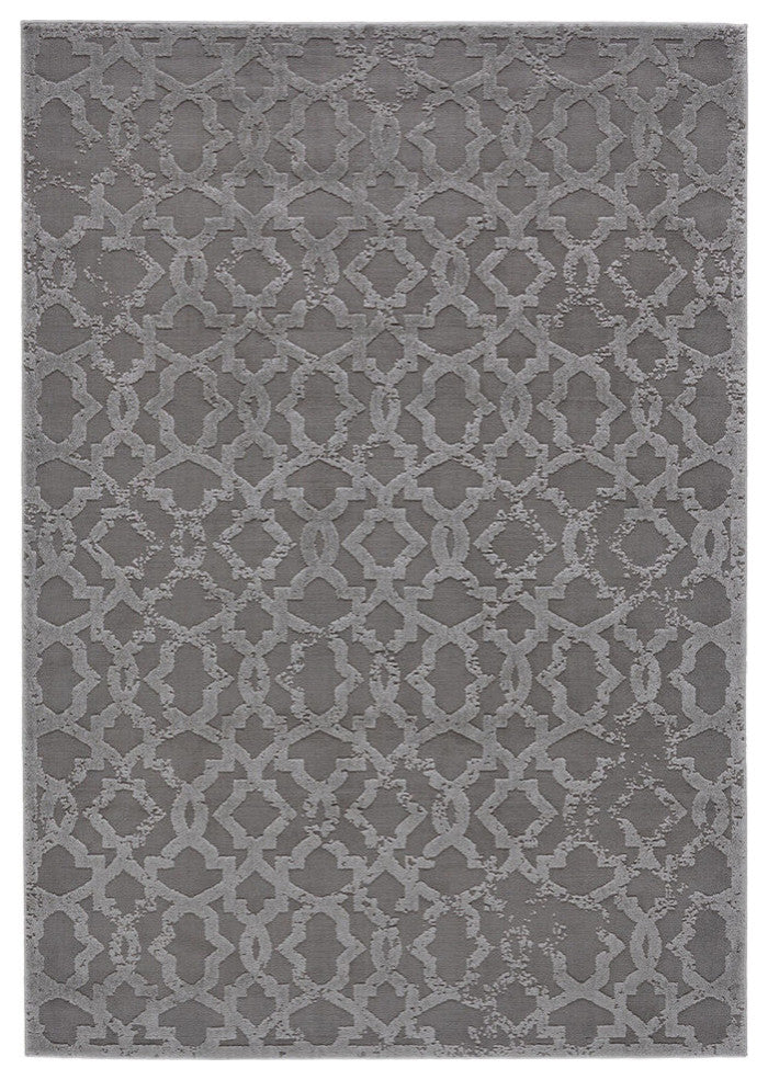 Weave & Wander Plaza Rug, Silver, 2'10"x7'10"