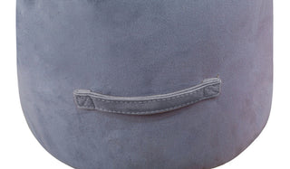 TOV Furniture Luna Grey Velvet Ottoman
