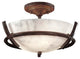 Minka-Lavery 687-14 3 Light Semi Flush Mount Calavera Nutmeg