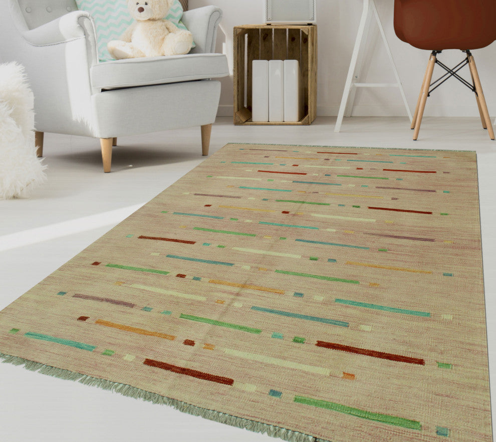 Winchester Kilim Tod Purple/Rust Rug, 4'1x6'0