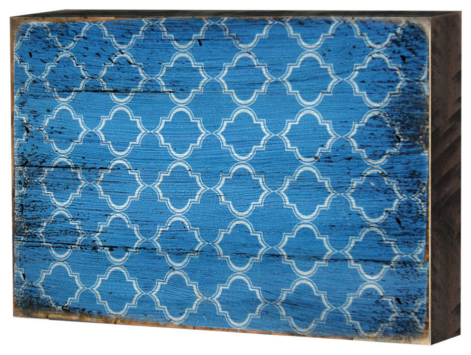 Decorative Pattern Wooden Block, 12"x9"