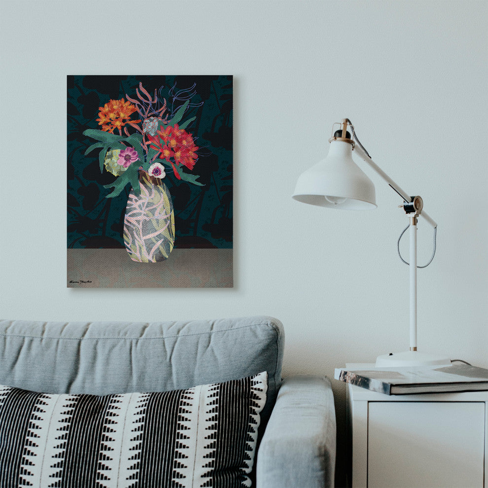 Flower Vase Pattern Collage Design, 24"x30"