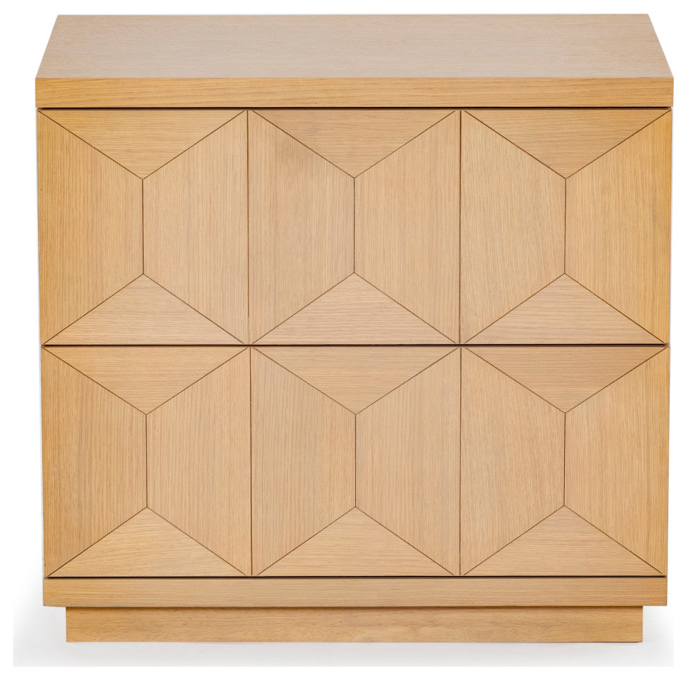 Safavieh Couture Deziree Wood 2 Drawer Nightstand, Natural