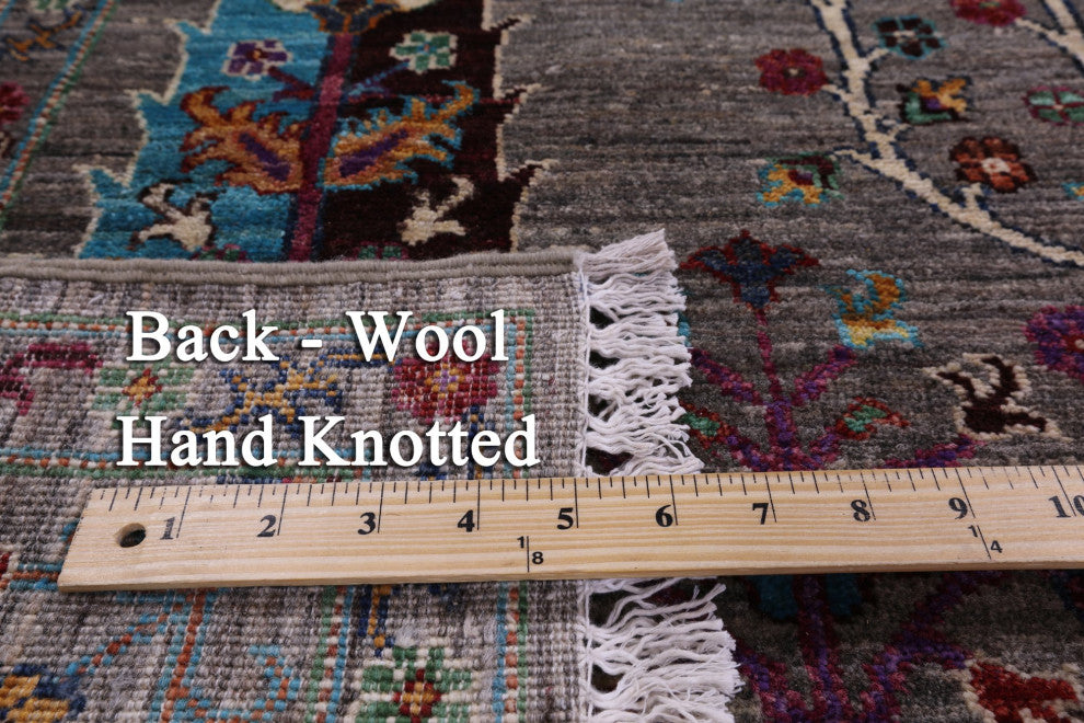 6' 6" X 9' 7" Hand Knotted Tribal Persian Gabbeh Wool Rug Q10443