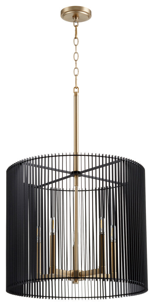 Finura Soft Contemporary Pendant in Aged Brass