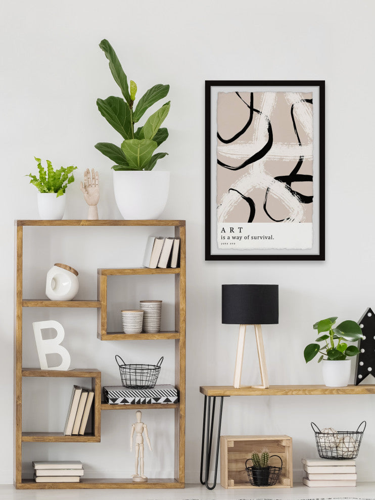 "Art Is a Way of Survival" Framed Painting Print, 20x30