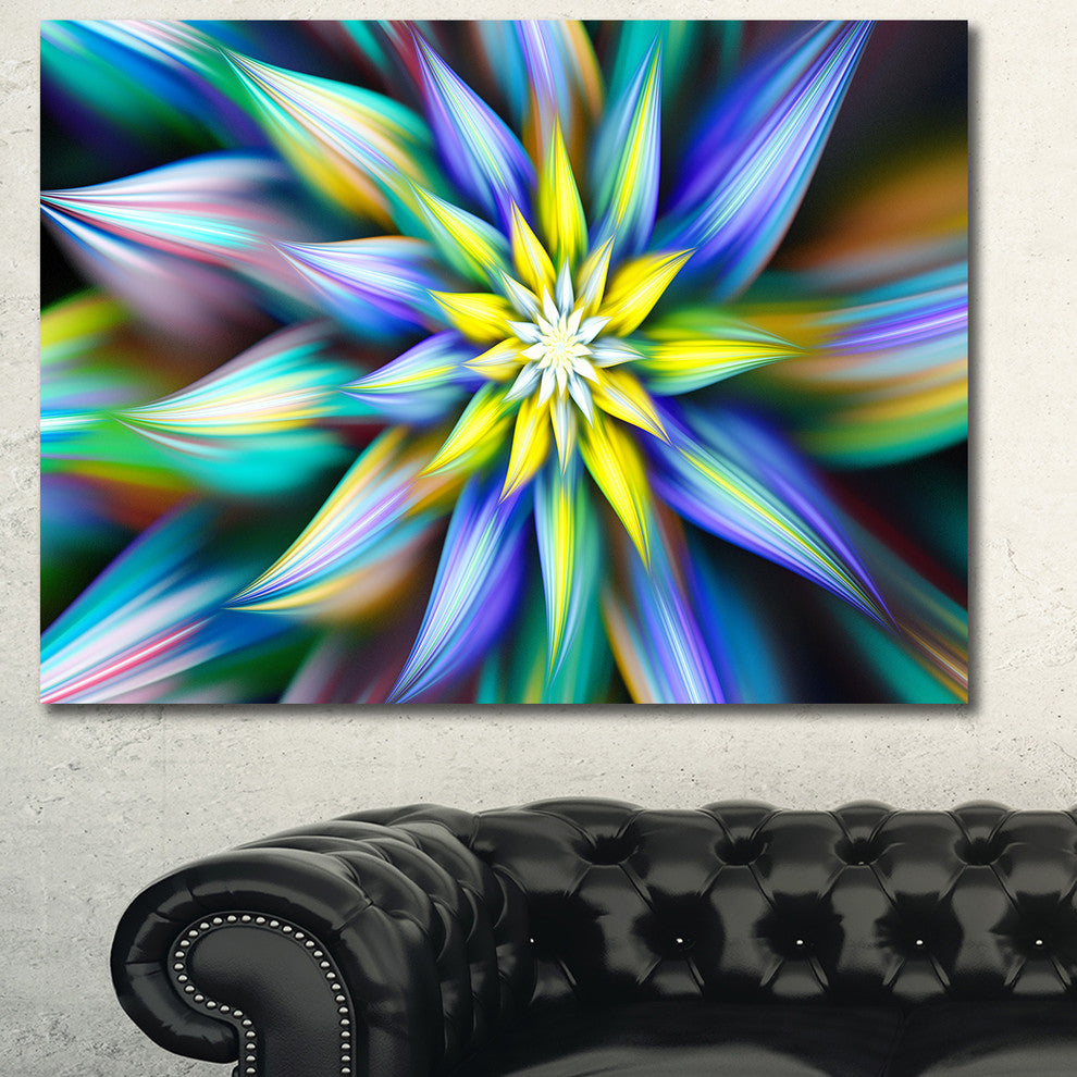 Dancing Multi Color Flower Petals, Floral Canvas Art Print, 40"x30"