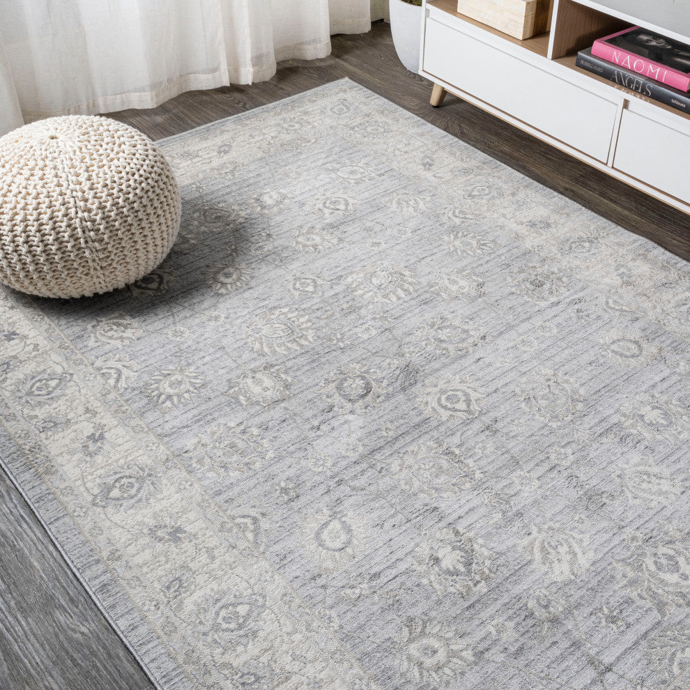 Modern Persian Vintage Moroccan Light Gray 8'x10' Area Rug