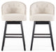 Westman Fabric Upholstered Swivel Seat Bar Stools, Set of 2
