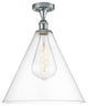 Innovations 516-1C-PC-GBC-162-LED 1 Light Semi-Flush Mount, Polished Chrome