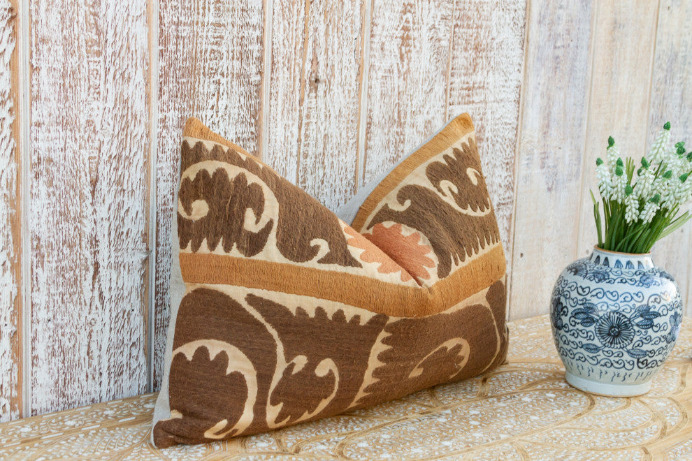 Kyna Thuja Suzani Lumbar Pillow
